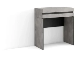 Skraut Home Mesa consola de entrada, 70x35x75cm, Com gaveta, Com Armazenamento, Cimento Cinzento