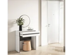 Skraut Home Mesa consola de entrada, 70x35x75cm, Com gaveta, Com Armazenamento,^ Consola