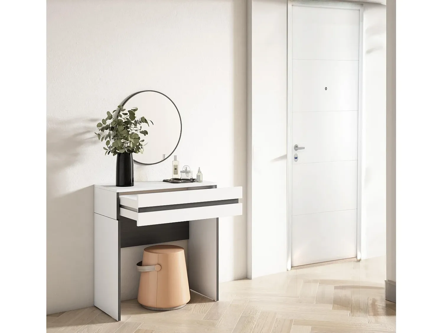 Skraut Home Mesa consola de entrada, 70x35x75cm, Com gaveta, Com Armazenamento,^ Consola