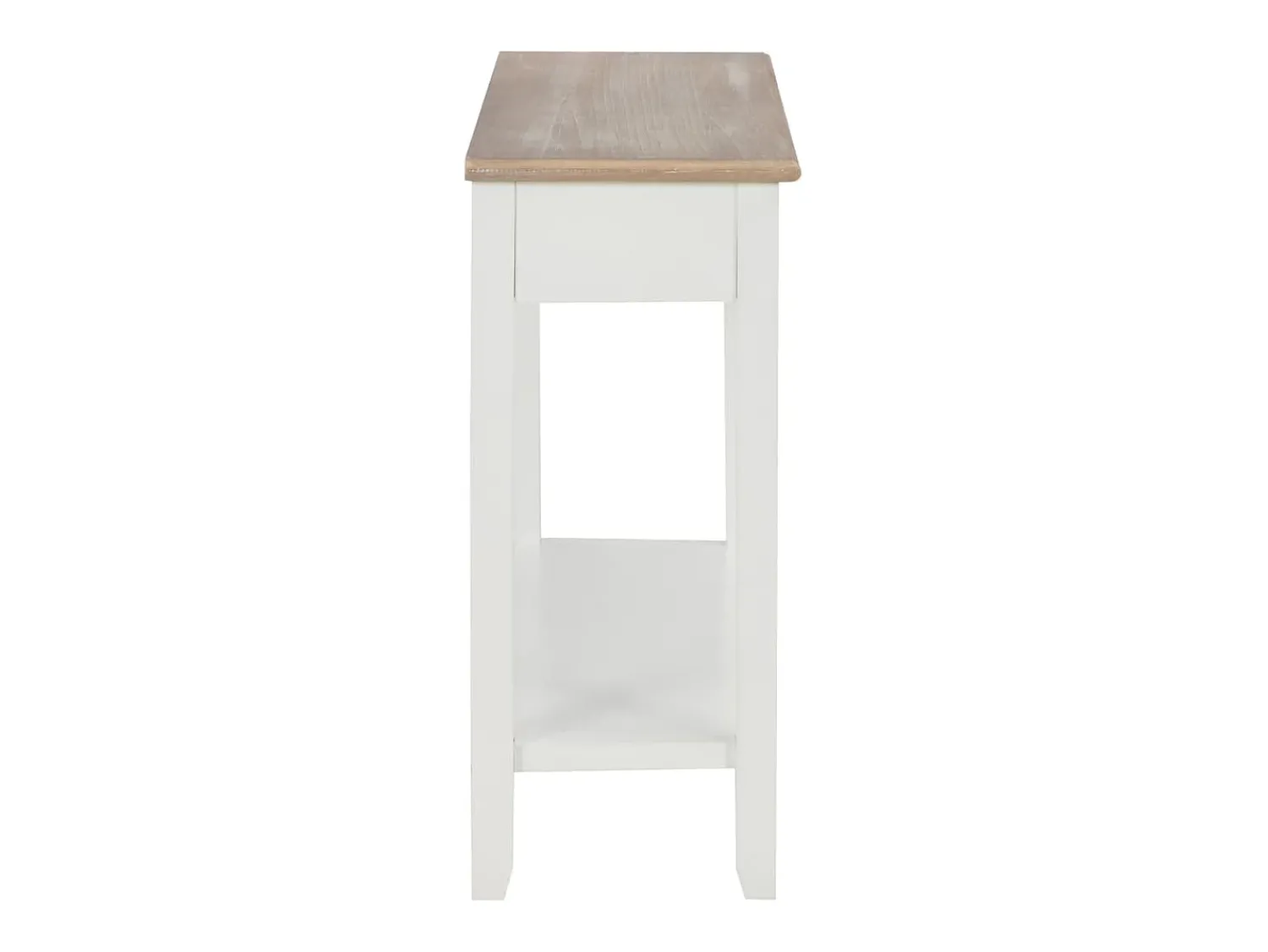Consola*vidaxl Mesa consola de madera blanco 110x35x80 cm Branco