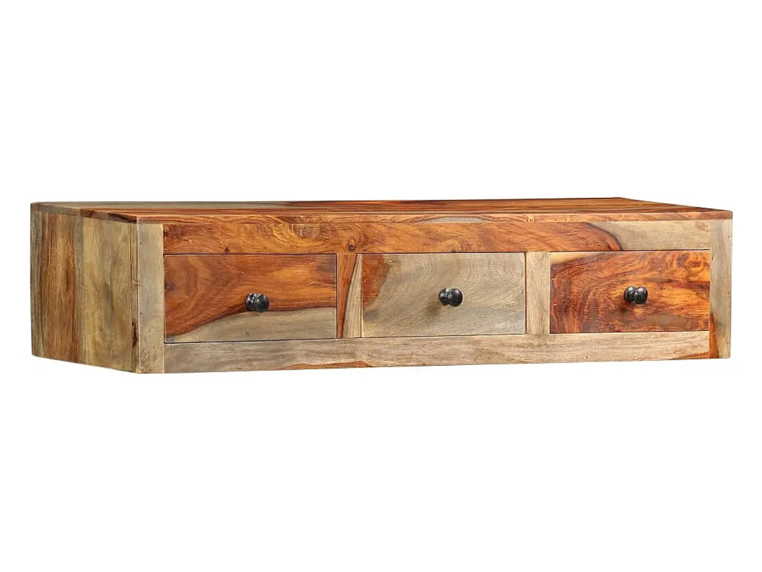 Consola*vidaxl Mesa consola de parede 100x25x20 cm madeira de acácia maciça Natural claro