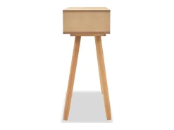 Outlet vidaxl Mesa consola de pinho maciço 80x30x72 cm castanho Natural claro