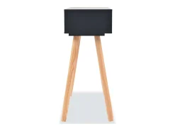 Sale Mesa consola de pinho maciço 80x30x72 cm PT772173 Preto