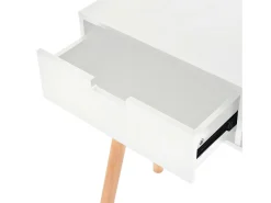 Consola*vidaxl Mesa consola de pinho maciço 80x30x72 cm Branco