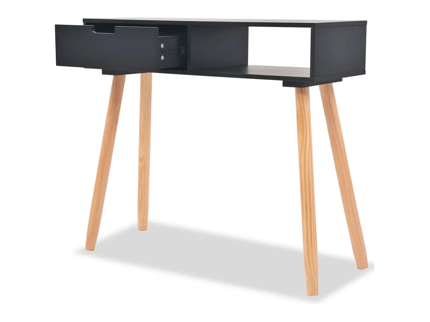 vidaxl Mesa consola de pinho maciço 80x30x72 cm^ Consola