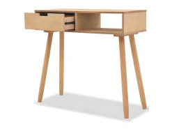 Clearance Mesa consola de pinho maciço 80x30x72 cm PT174040 Castanho