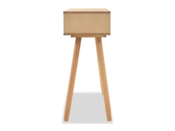 Clearance Mesa consola de pinho maciço 80x30x72 cm PT174040 Castanho