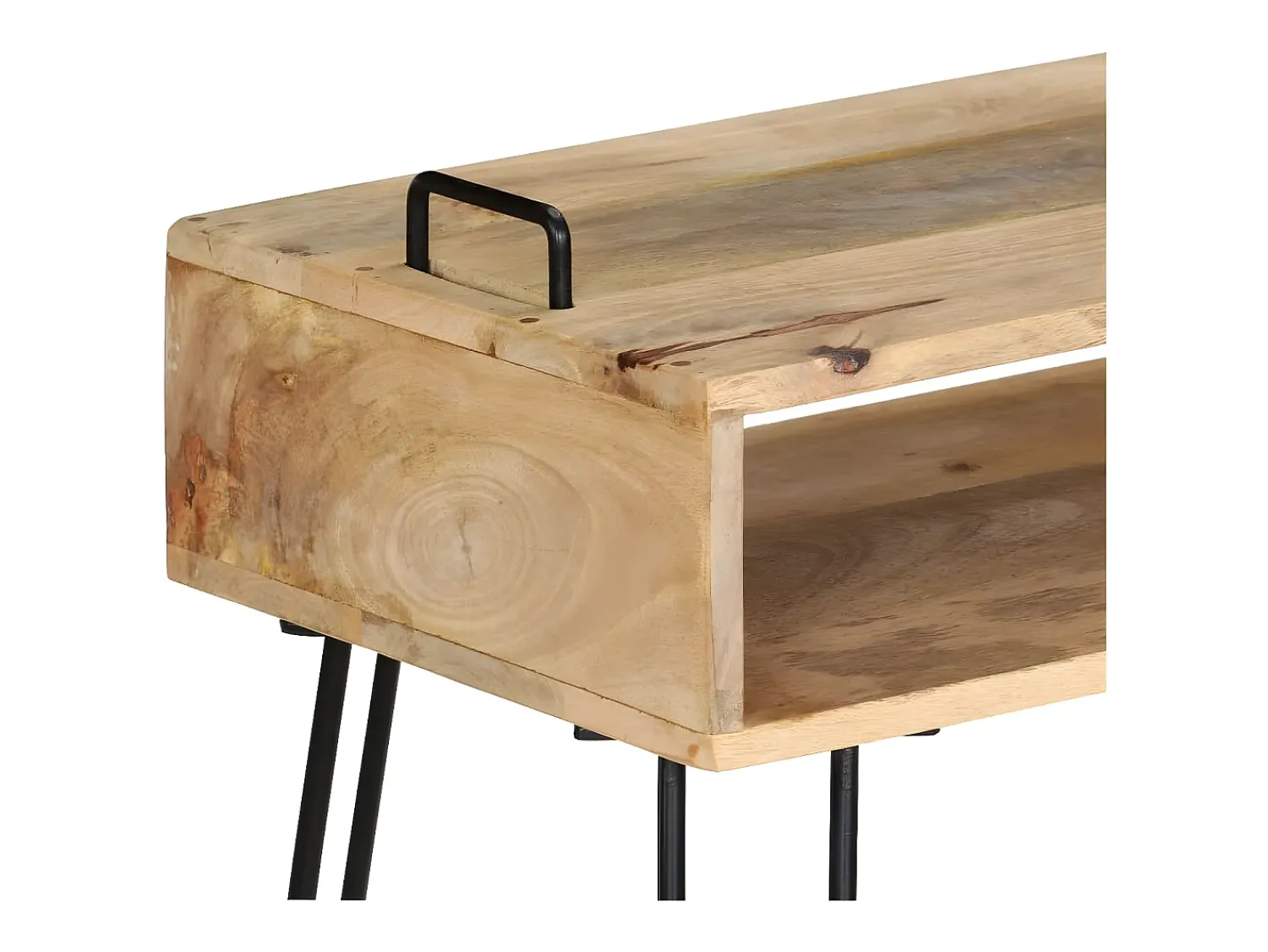 Hot Mesa consola em madeira de mangueira maciça 115x35x76 cm PT992844 Castanho