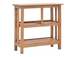 Consola*vidaxl Mesa consola em madeira de mogno maciça 69x28x70 cm Natural claro