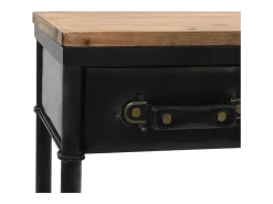 Consola*vidaxl Mesa consola em MDF e madeira de abeto 100x33,5x80 cm Multicor