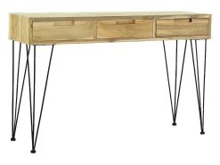 vidaxl Mesa consola em teca maciça 120x35x76 cm^ Consola