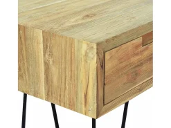 vidaxl Mesa consola em teca maciça 120x35x76 cm^ Consola