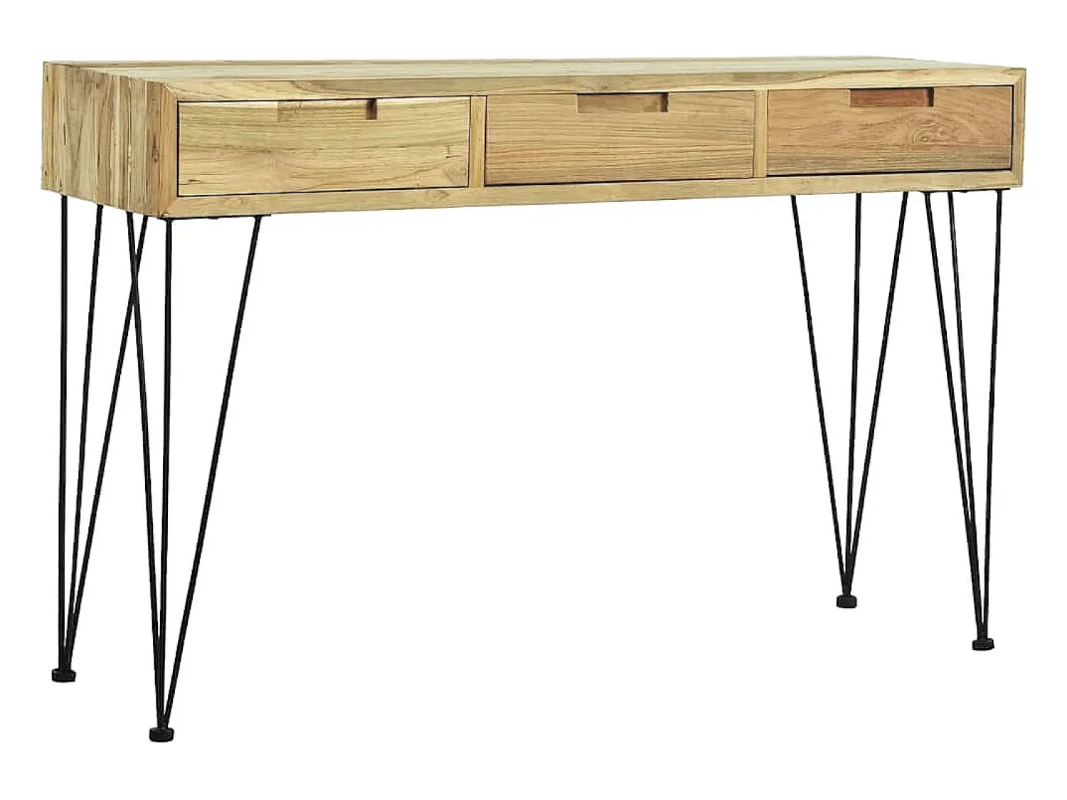 vidaxl Mesa consola em teca maciça 120x35x76 cm^ Consola