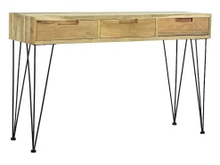 vidaxl Mesa consola em teca maciça 120x35x76 cm^ Consola