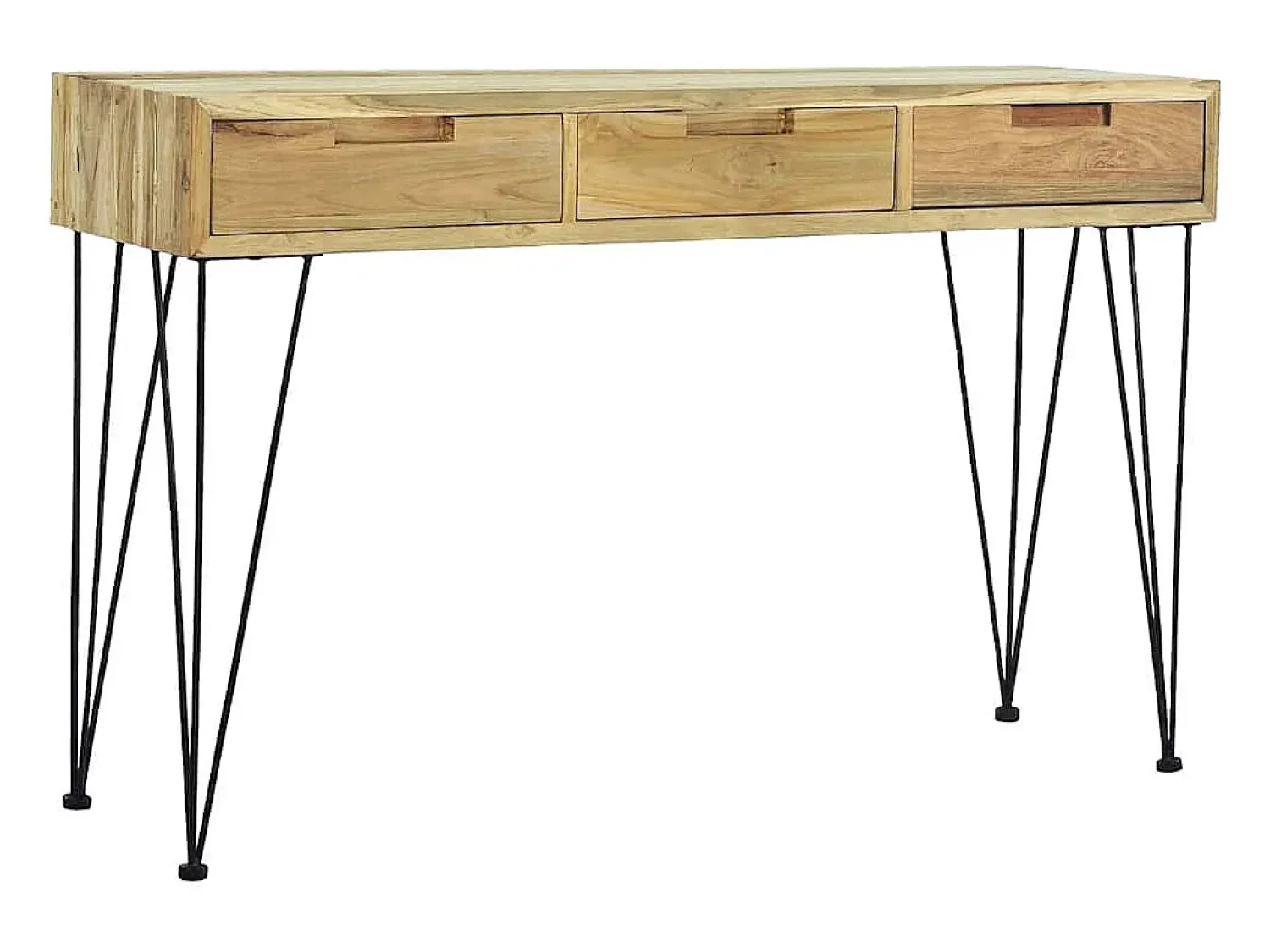 vidaxl Mesa consola em teca maciça 120x35x76 cm^ Consola