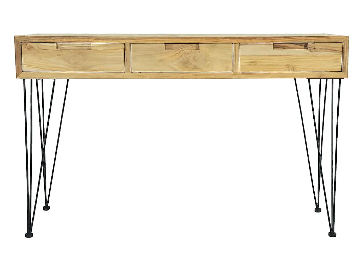 vidaxl Mesa consola em teca maciça 120x35x76 cm^ Consola