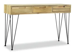 Outlet Mesa consola em teca maciça 120x35x76 cm PT302501 Castanho