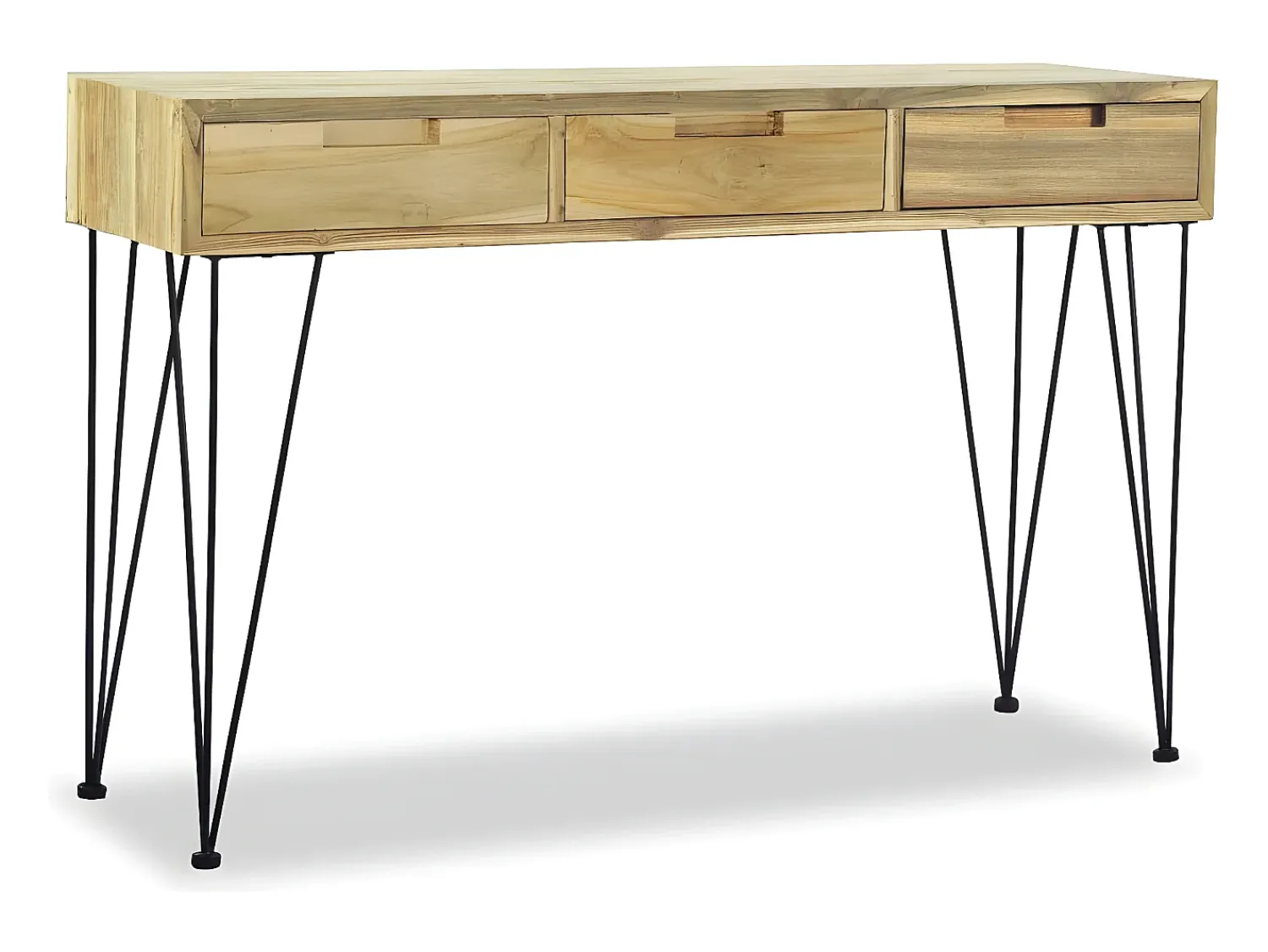 Outlet Mesa consola em teca maciça 120x35x76 cm PT302501 Castanho