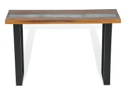 Discount vidaxl Mesa consola em teca 100x35x75 cm Natural claro
