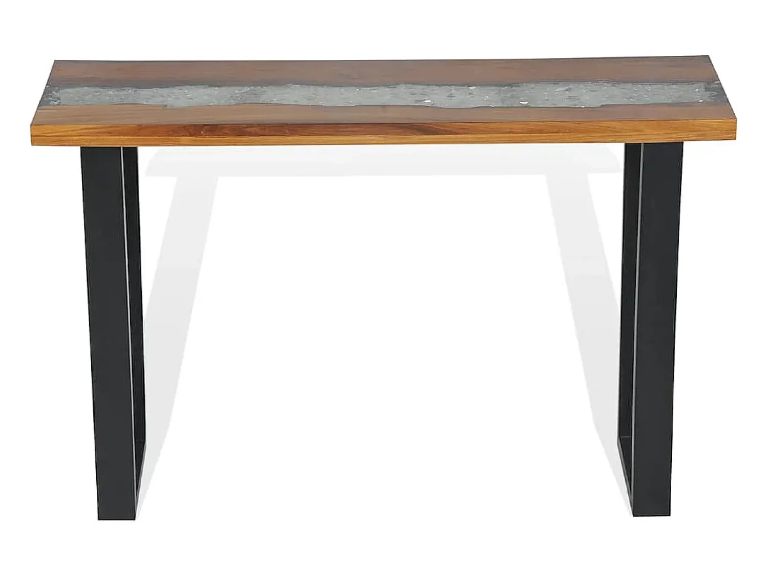 Discount vidaxl Mesa consola em teca 100x35x75 cm Natural claro