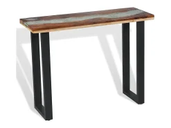 Discount vidaxl Mesa consola em teca 100x35x75 cm Natural claro