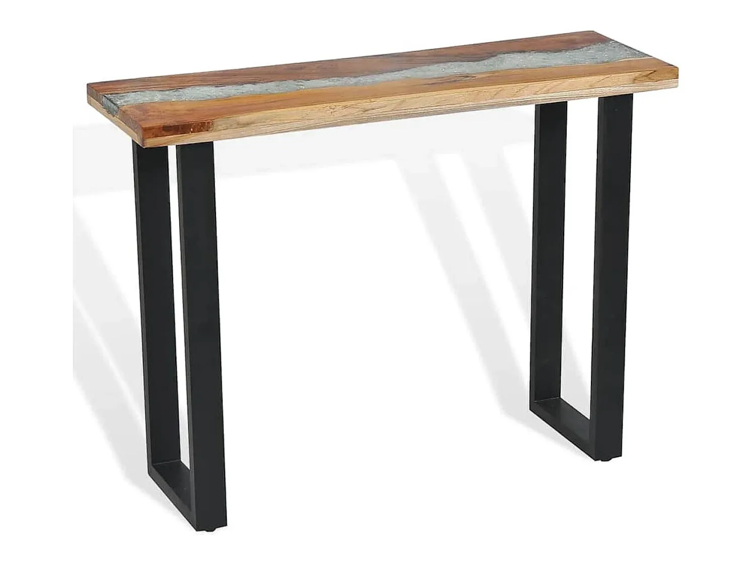 Discount vidaxl Mesa consola em teca 100x35x75 cm Natural claro