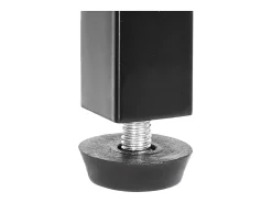 Consola| Mesa Consola em Vidro SucceBuy 2 Níveis, Retangular Moderna, Mesa de Apoio com Tabuleiro em Vidro Temperado, Pés em Ferro e Dispositivo Anti-Balanço, Preto