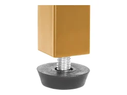 Consola* Mesa Consola em Vidro SucceBuy com 2 Níveis, Retangular Moderna, Mesa de Apoio com Tabuleiro em Vidro Temperado, Pés em Ferro e Dispositivo Anti-Tombamento Dourado