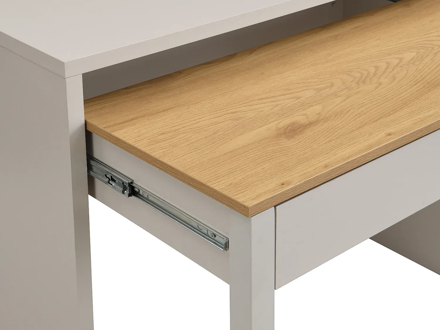 Consola|Vente-unique Mesa consola extensível com 2 gavetas nas cores bege e natural - LOAVIA Bege / Natural claro