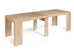 Consola*Concept-Usine Mesa consola extensível em madeira BELLI - 3 m Castanho