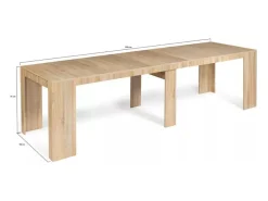 Consola*Concept-Usine Mesa consola extensível em madeira BELLI - 3 m Castanho