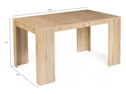 Consola|Concept-Usine Mesa consola extensível em madeira 1,40 m - Elegância natural e funcionalidade Natural claro