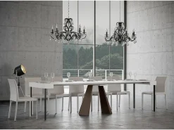 Consola|ITAMOBY Mesa consola extensível 90x40/300 cm Diamante Cinza Branca quadro Urso Branco