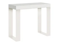 ITAMOBY Mesa consola extensível 90x40/300 cm Tecno Cinza Branca quadro Branco