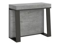 Consola|ITAMOBY Mesa consola extensível 90x40/288 cm Asia Cimento quadro Antracite Cinzento