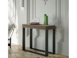 ITAMOBY Mesa consola extensível 90x40/300 cm Elettra Tortora quadro Antracite^ Consola