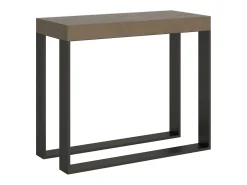 ITAMOBY Mesa consola extensível 90x40/300 cm Elettra Tortora quadro Antracite^ Consola