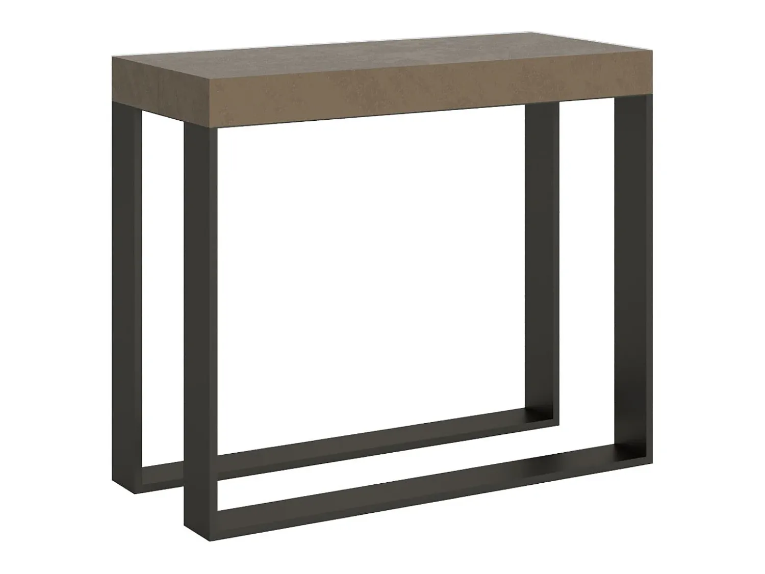 ITAMOBY Mesa consola extensível 90x40/300 cm Elettra Tortora quadro Antracite^ Consola