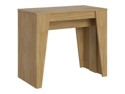 Consola|Ityhome Mesa consola extensível 90x48/204 cm Anvar Small carvalho natural Castanho
