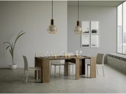 Consola|ITAMOBY Mesa consola extensível 90x48/308 cm Basic Nogueira Natural escuro