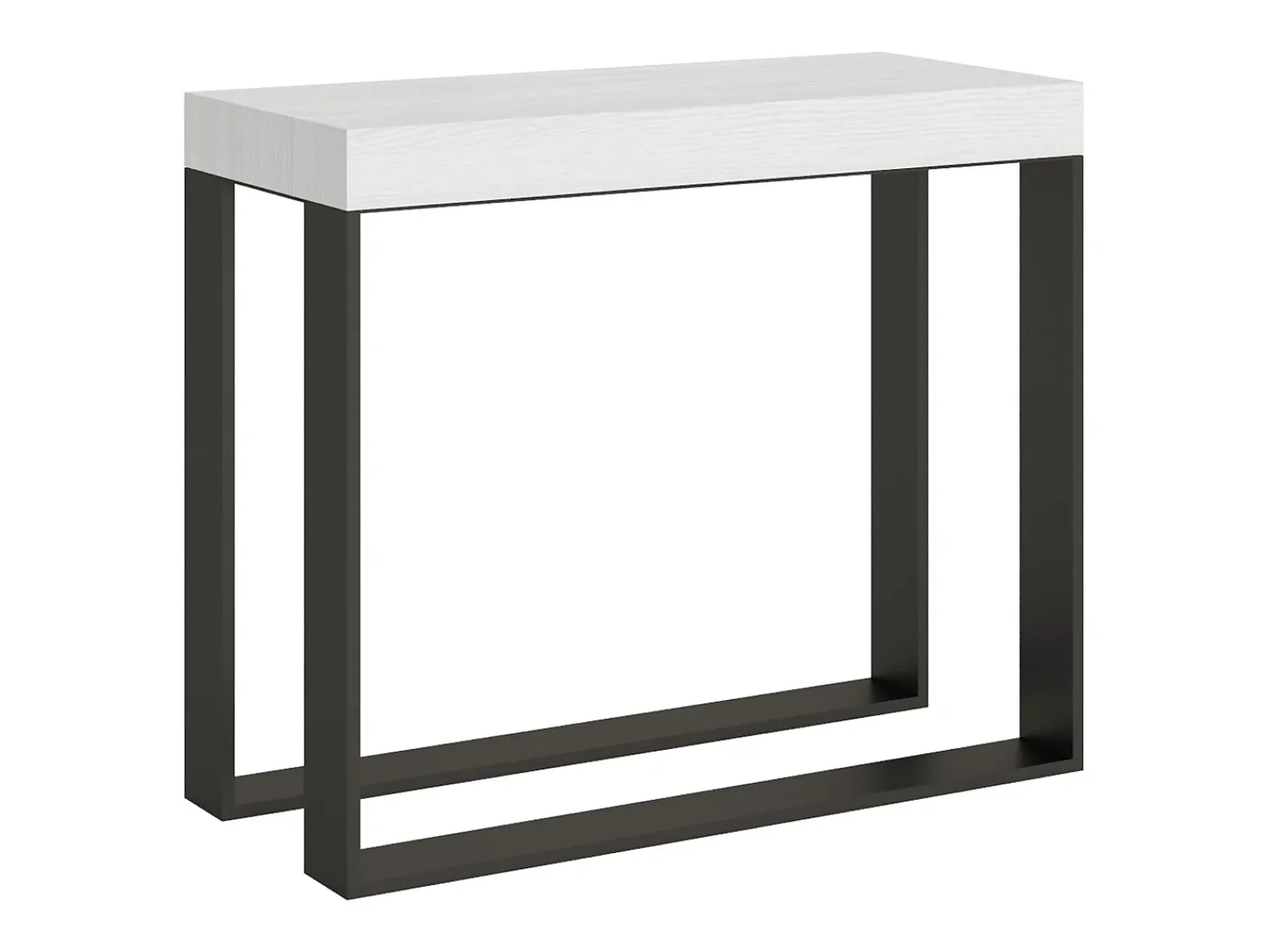 New ITAMOBY Mesa consola extensível 90x40/300 cm Elettra Cinza Branca quadro Antracite Branco