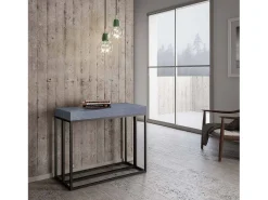 Consola*ITAMOBY Mesa consola extensível 90x40/300 cm Epoca Cimento quadro Antracite Cinzento