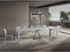 ITAMOBY Mesa consola extensível 90x42/302 cm Scicca Cinza Branca^ Consola