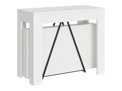 ITAMOBY Mesa consola extensível 90x42/302 cm Scicca Cinza Branca^ Consola