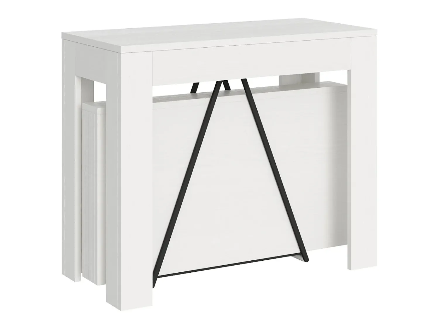 ITAMOBY Mesa consola extensível 90x42/302 cm Scicca Cinza Branca^ Consola