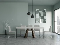 Consola*ITAMOBY Mesa consola extensível 90x40/300 cm Diamante Premium Cinza Branca quadro Urso Branco