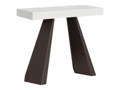 Consola*ITAMOBY Mesa consola extensível 90x40/300 cm Diamante Premium Cinza Branca quadro Urso Branco