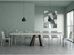 Consola*ITAMOBY Mesa consola extensível 90x40/300 cm Diamante Premium Cinza Branca quadro Urso Branco