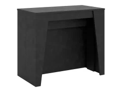 Consola*Ityhome Mesa consola extensível 90x48/296 cm Bakari antracite espatulado Cinzento