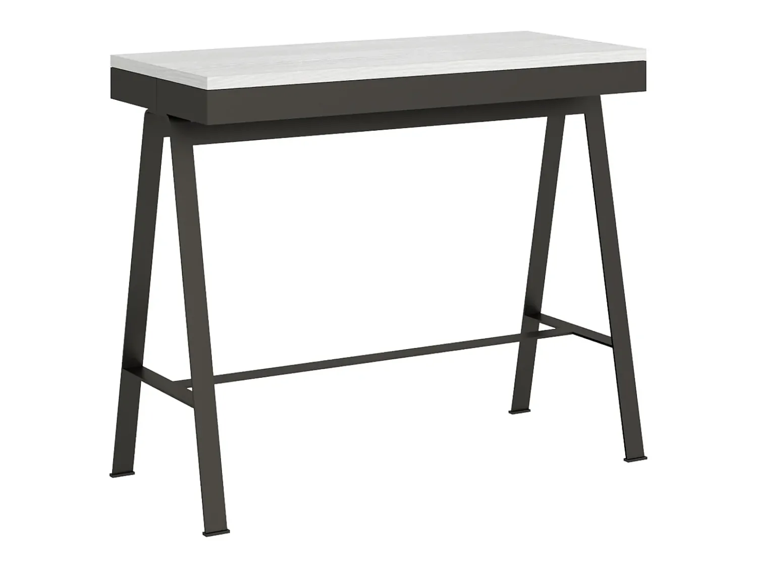 Hot ITAMOBY Mesa consola extensível 90x40/300 cm Banco Evolution Cinza Branca quadro Antracite Branco